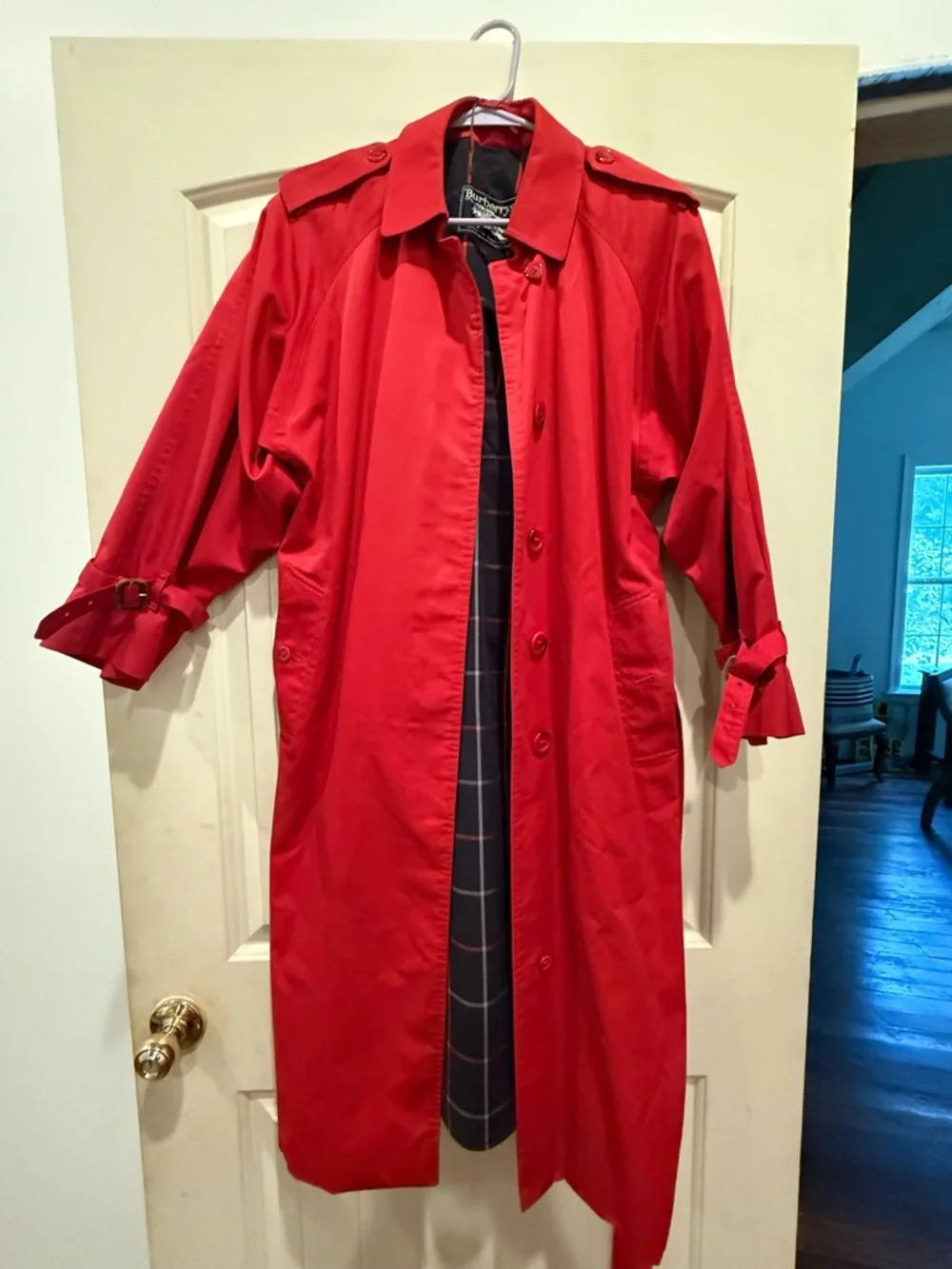 Burberrys London Bright Red Trench - Picture 1 of 10